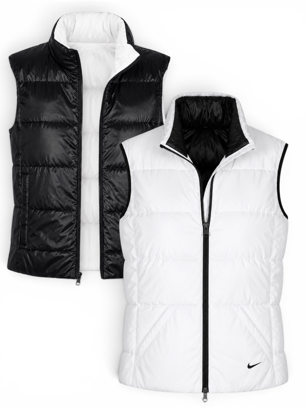 Nike Golf Women REVERSIBLE Puffer Vest White & Black Excellent Condition - Small
